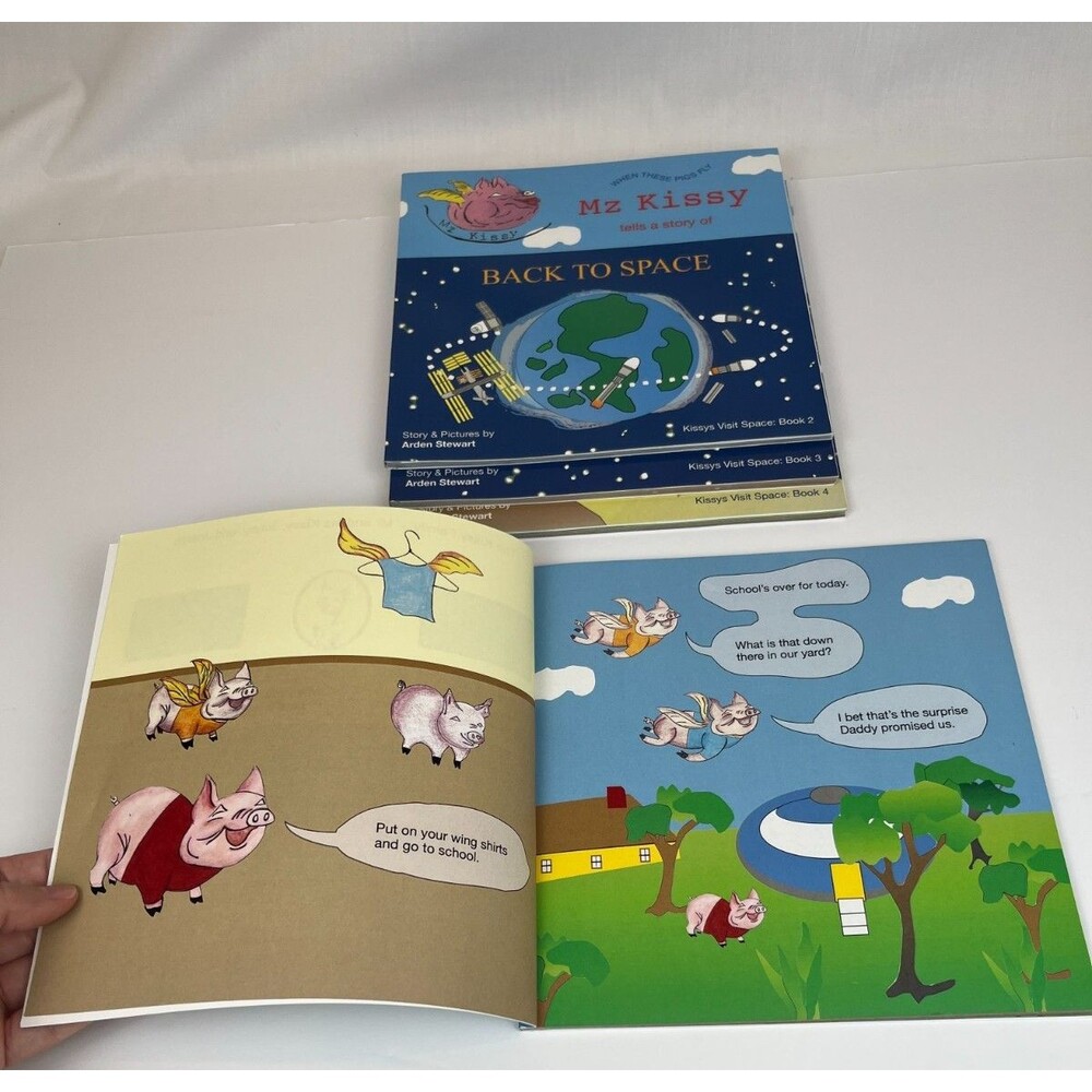 Lot of 4 Mz Kissy Tells a Story (Kissys Visit Space) Books 1-4 Kids Series Books - Picture 7 of 16